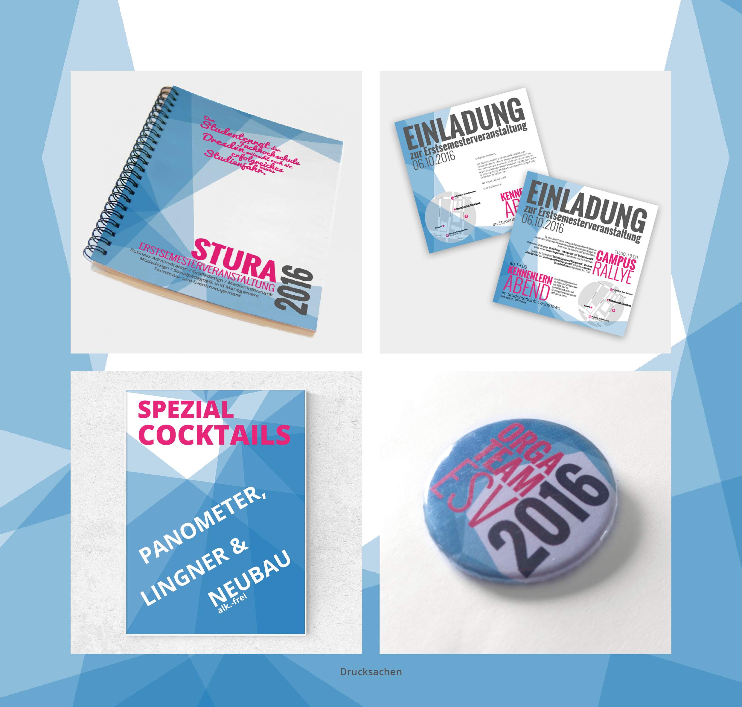 Corporate Design für die Erstiveranstaltung StuRa FHD 2016 Merchandise