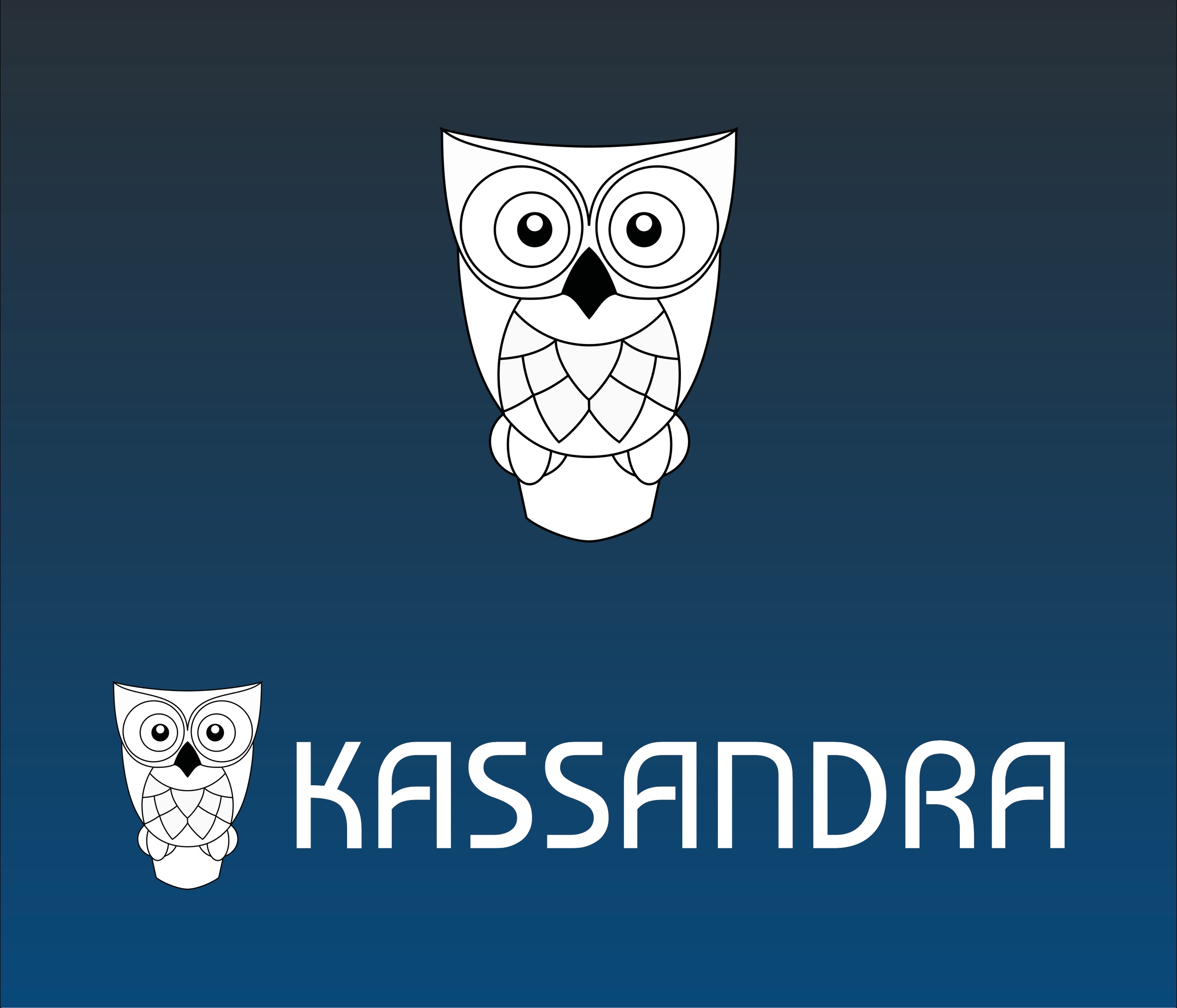 Kassandra Logo Design monochrom