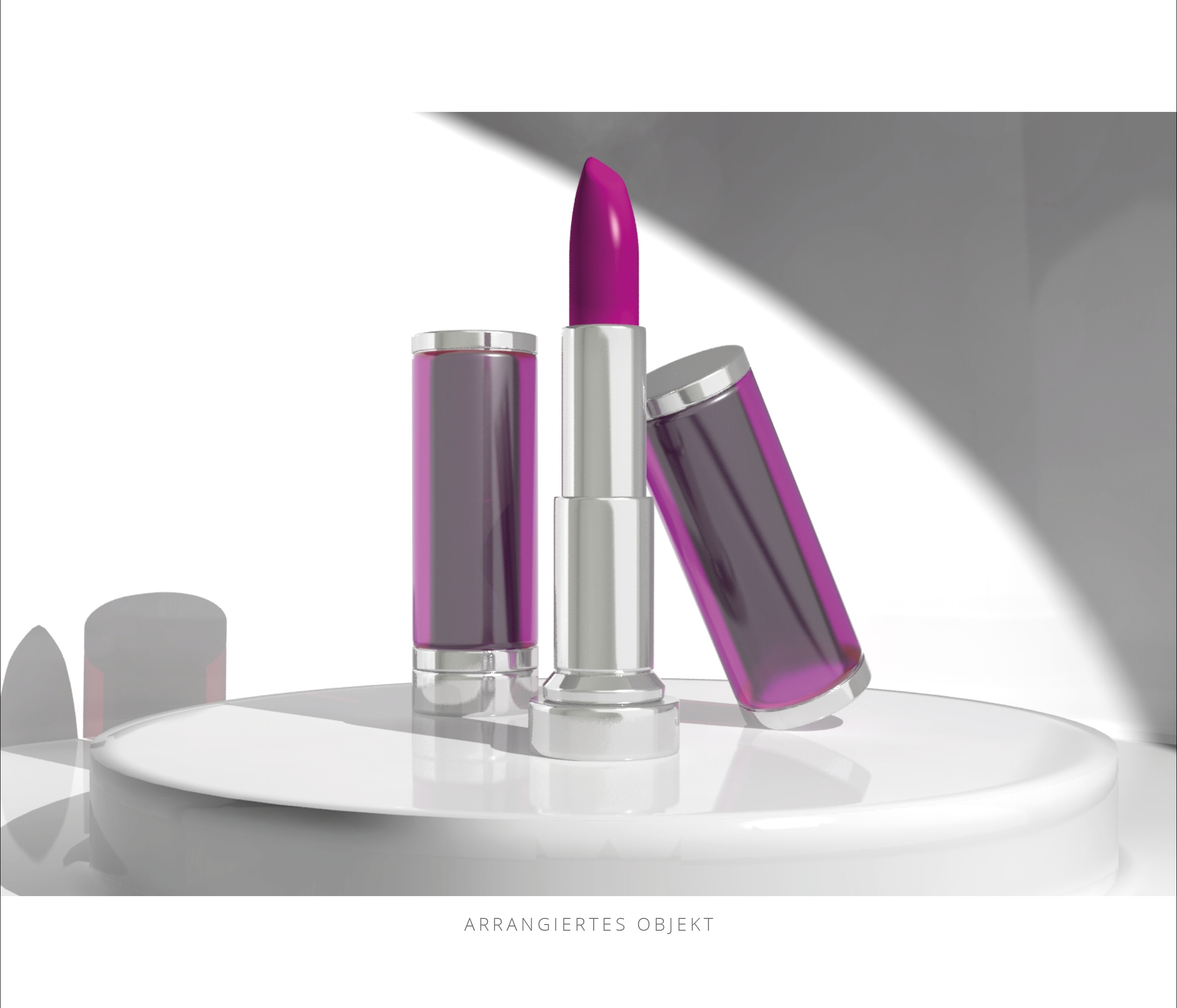 Lippenstift 3D Konstruktion Arrangement
