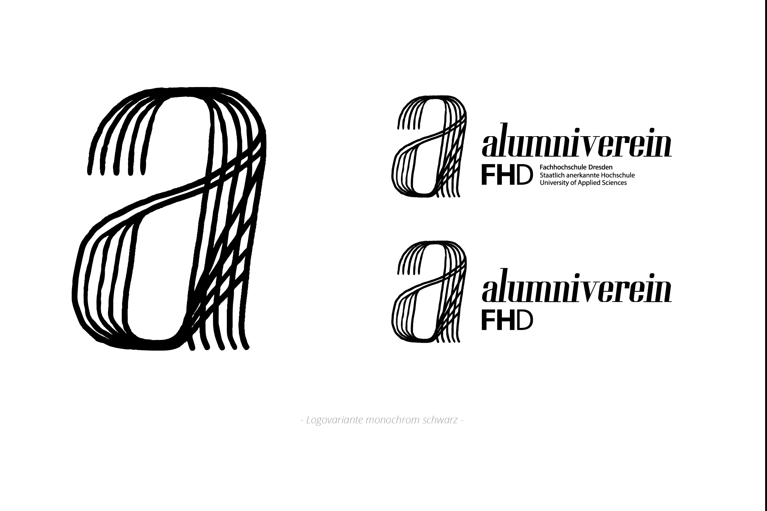 Alumni Verein Logo Design FH-Dresden monochrom_1