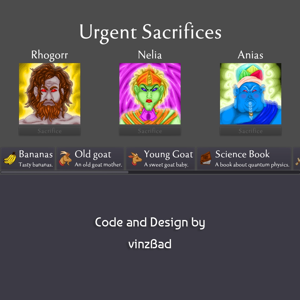 Update Game Assets für Spiel Urgent Sacrifices von vinzBad