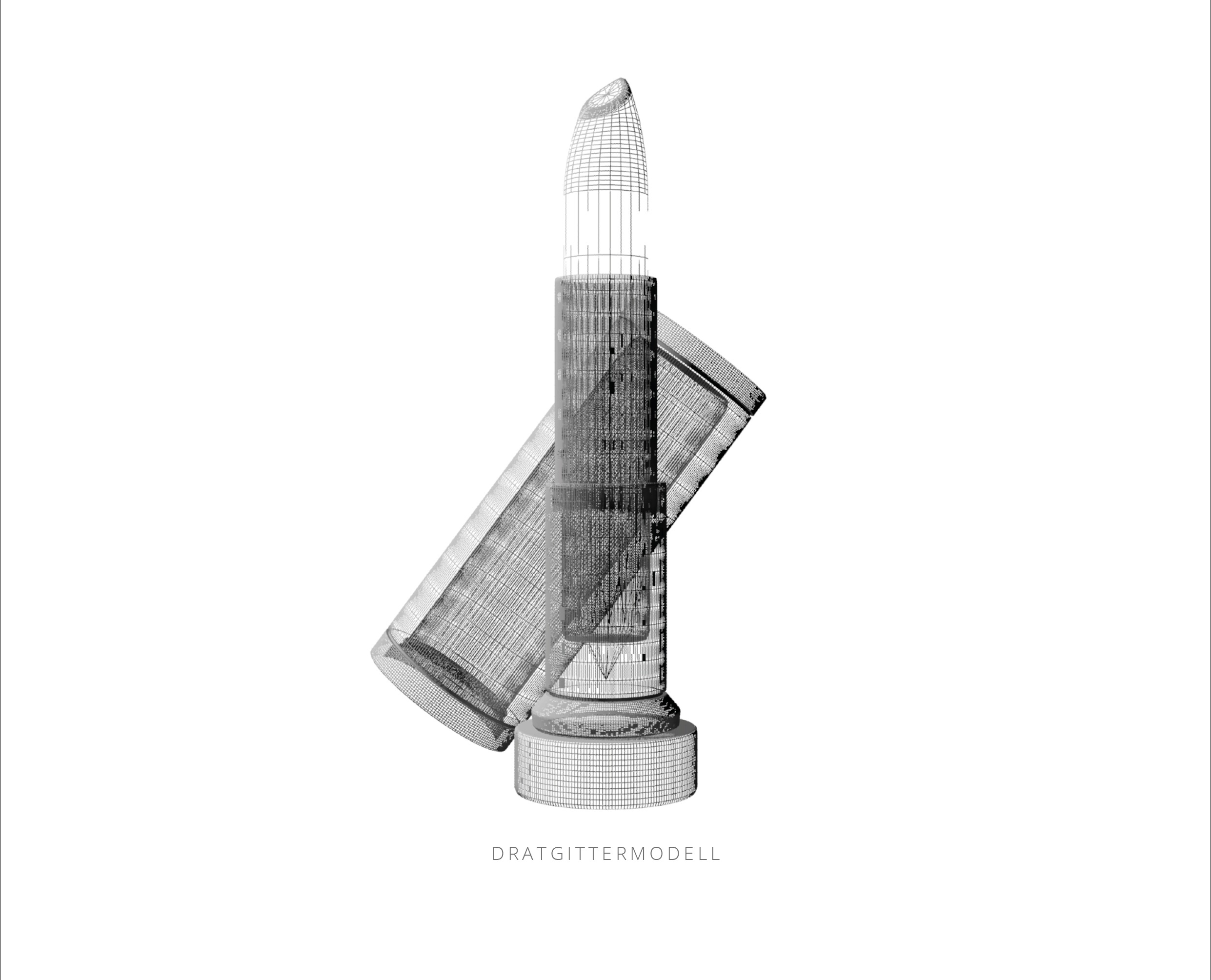 Lippenstift 3D Konstruktion Drahtgitter