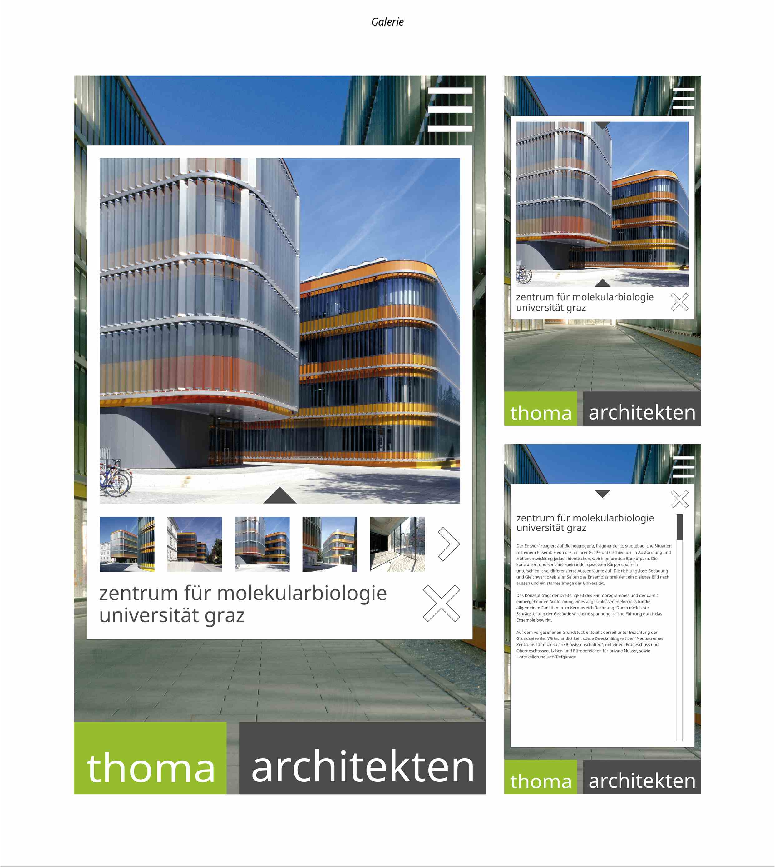 thoma architekten Website Re-DesignSmartphone Galerie